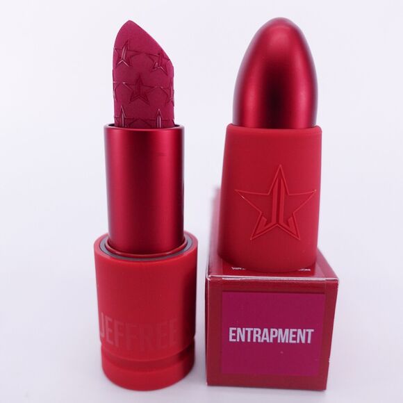 Jeffree Star Velvet Trap Lipstick Entrapment Dark Pink New - Picture 2 of 14
